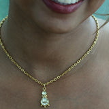 Uncut Polki Kundan Faux Diamond Pendant