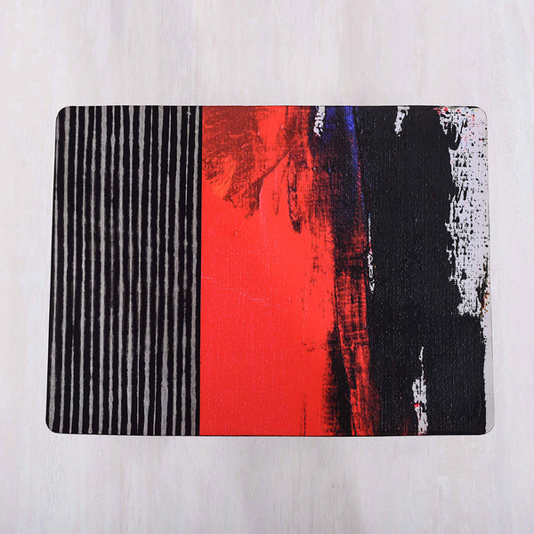Red Geometric Art Mat