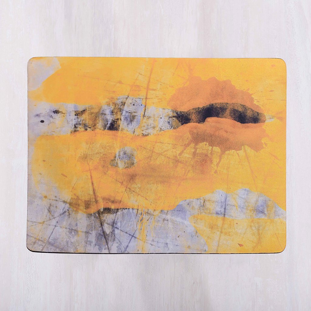 placemat, table mat, dining mat, tye tye, easy maintenance, buy online, shop online, yellow, rectangle,