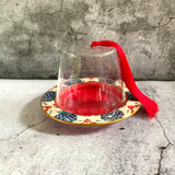 Iznik Ceramic Cake Plate with Fez Glass Top and Tassle