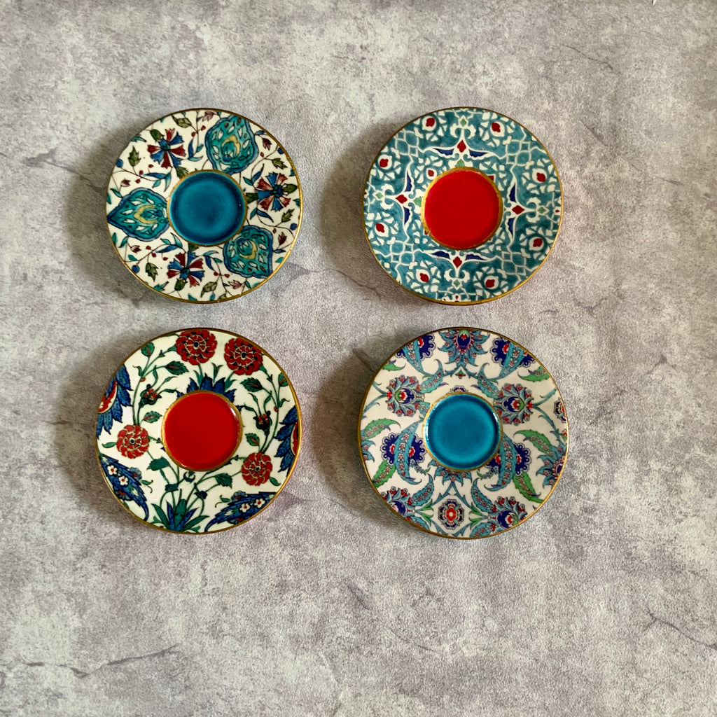 Iznik Ceramic Tea Set  (Set of 4)