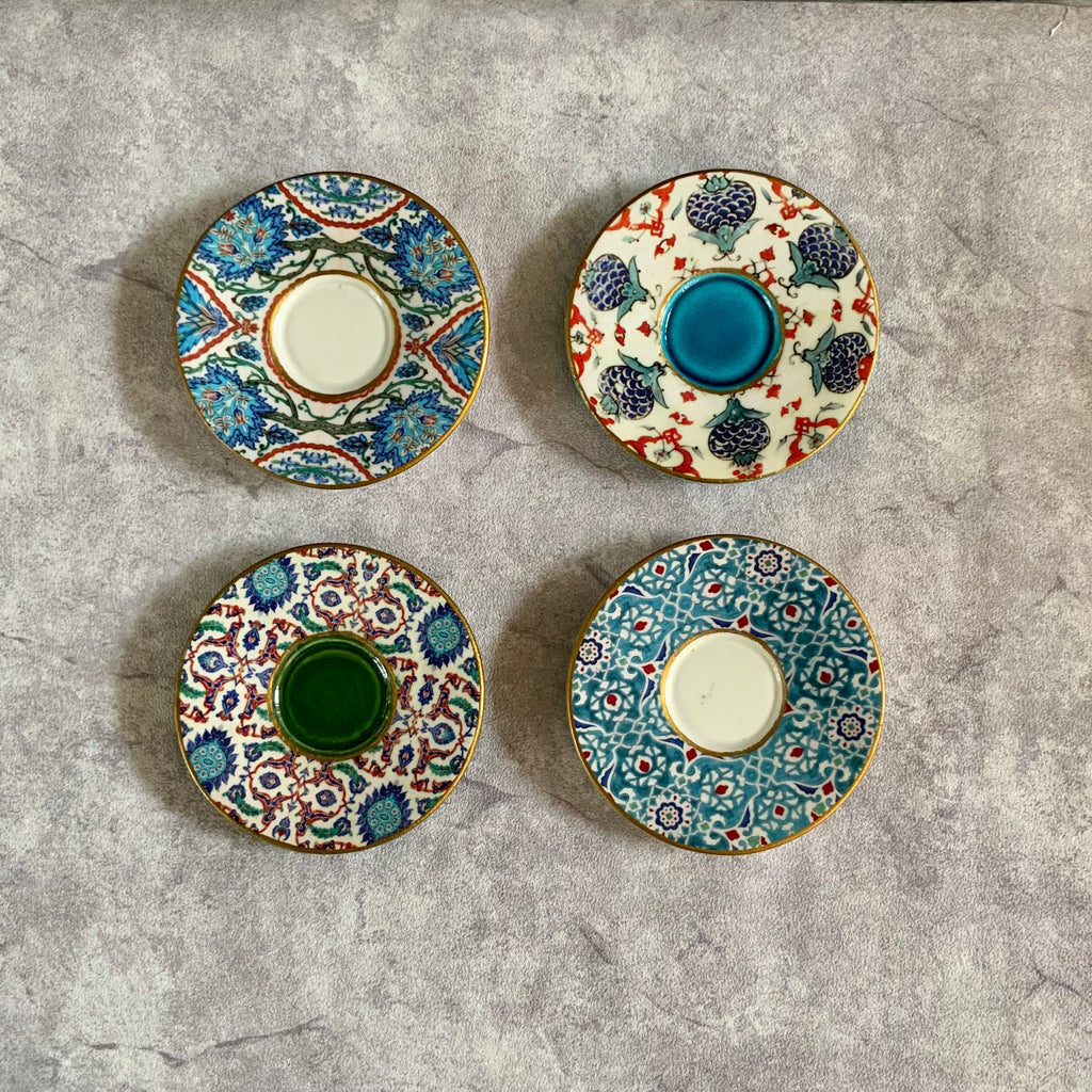 Iznik Ceramic Tea Set  (Set of 4)