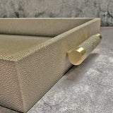 Luxor Shagreen Taupe Serving Tray