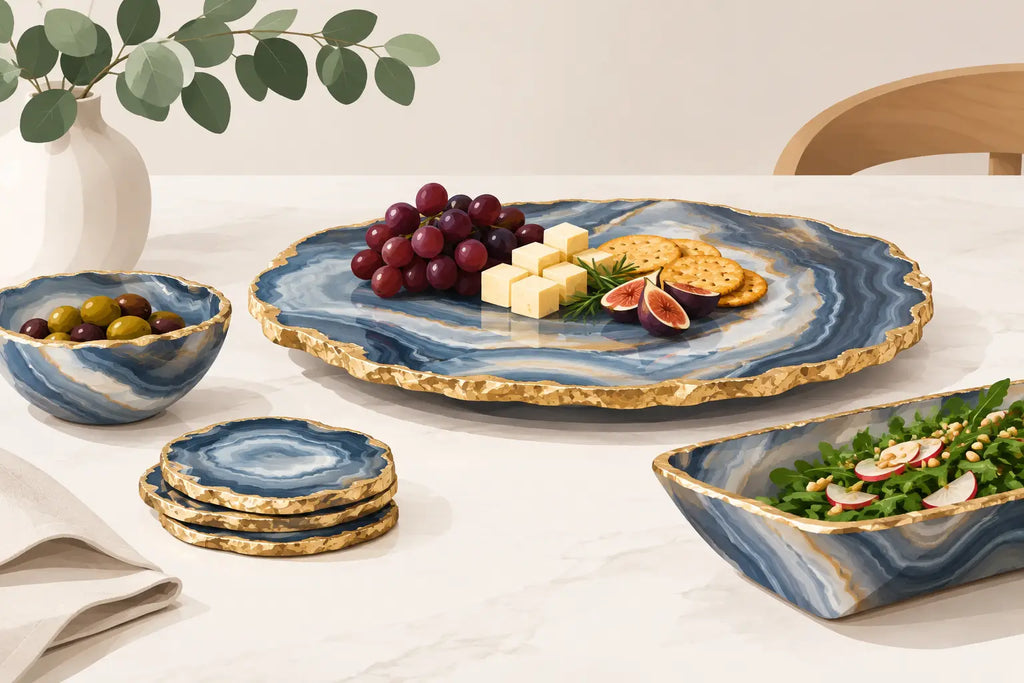 Agate Serveware That Makes a Table Sing