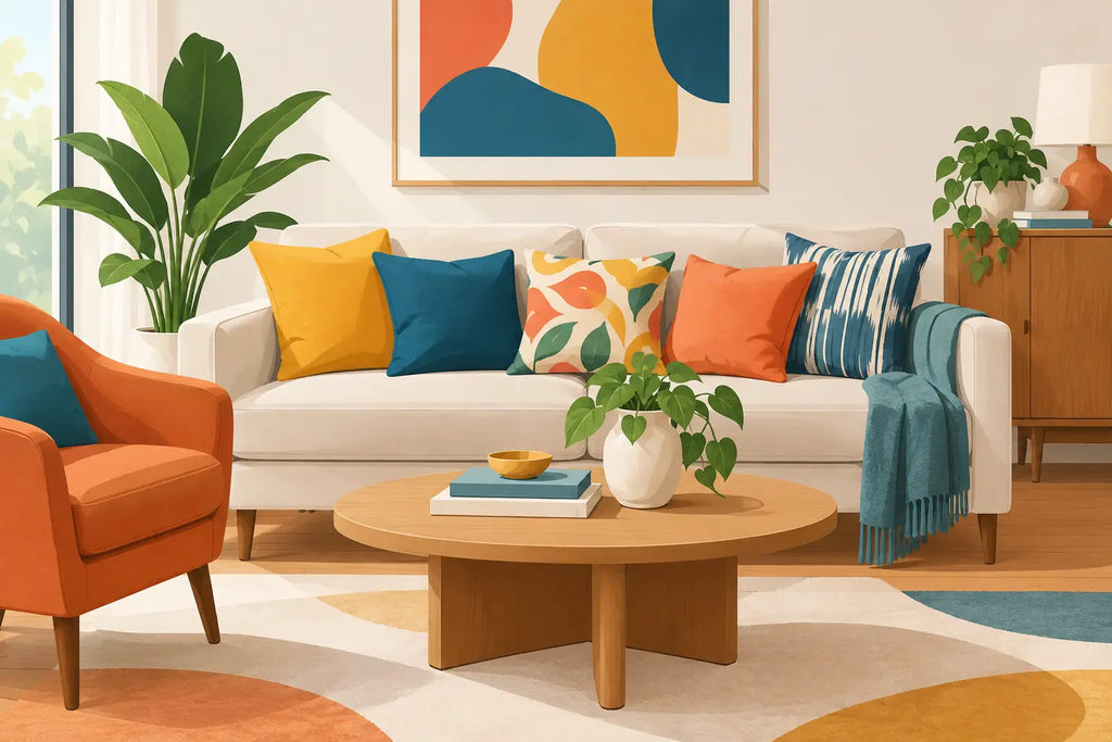 Cushions for Colorful Living Rooms That Feel Curated