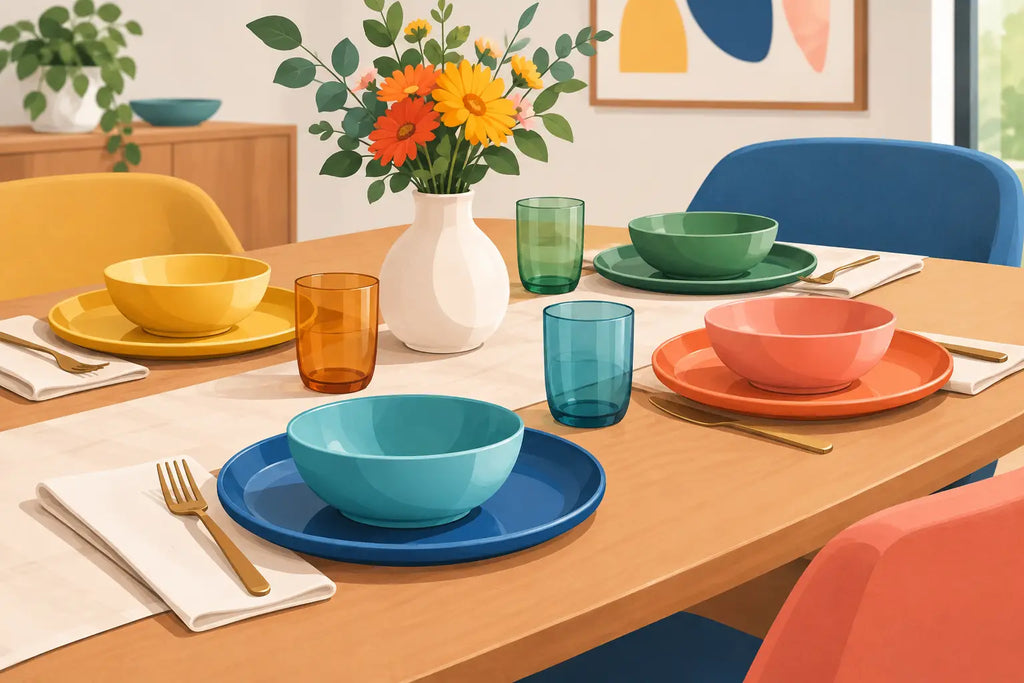 Colorful Dinnerware Ideas for a Table with Character