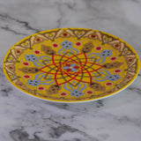 Canary Yellow  Bohemian Mandala Ceramic Plates