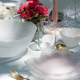 Sculpture White Glass Bowl