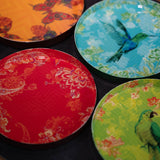 Red Paisley Blossom Serving Tray
