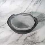 Sculpture Black Glass Serving Bowl