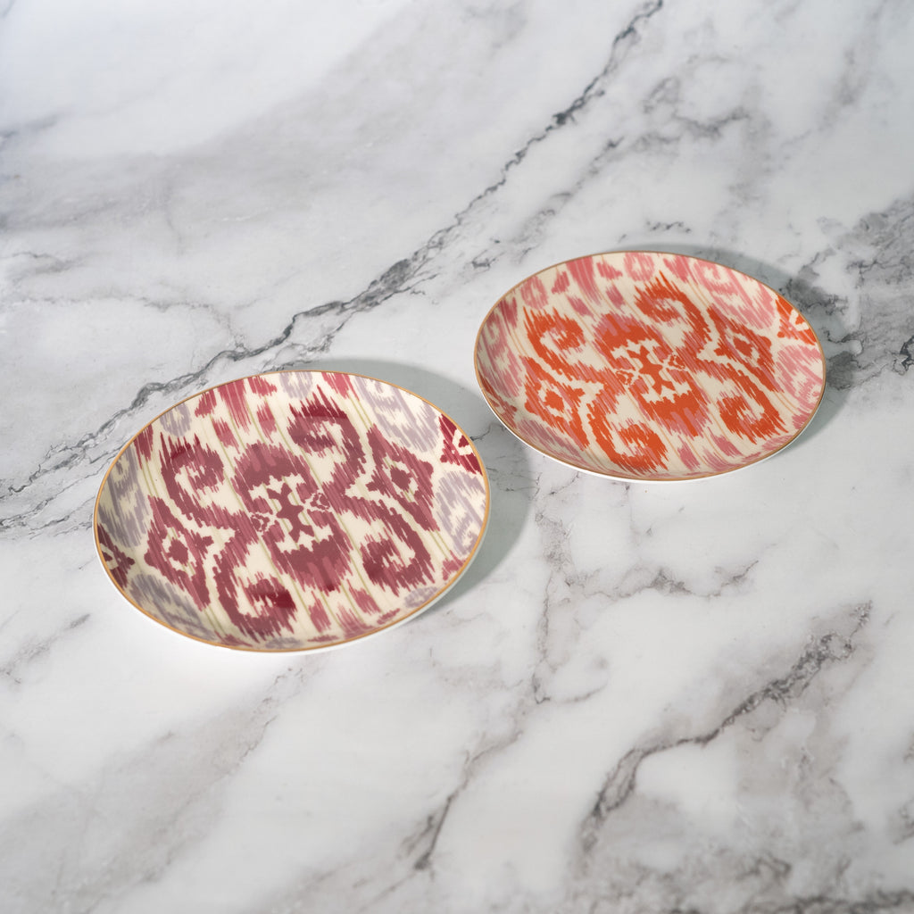 Ikat Design Dessert Plates ( Set of 2)