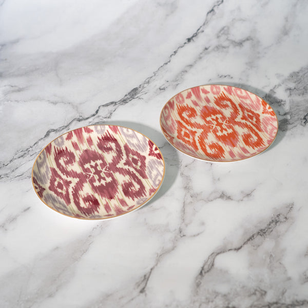 Ikat Design Dessert Plates ( Set of 2)