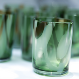 Green Swirl Glasses  (Set of 6)
