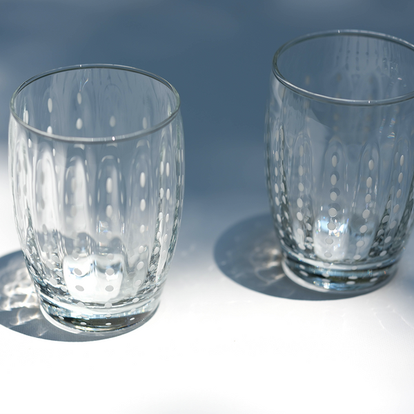 White Raindrop Glasses ( set of 6)