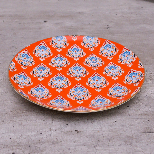 orange , appetizer plates, salad plates, unique