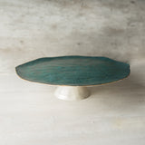 Teal Shell Cake Stand