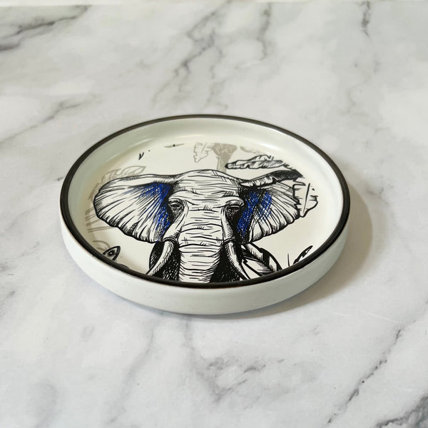 Dessert Plates Elephant Print