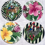 Acrylic Floral Trivets (Set of 2)