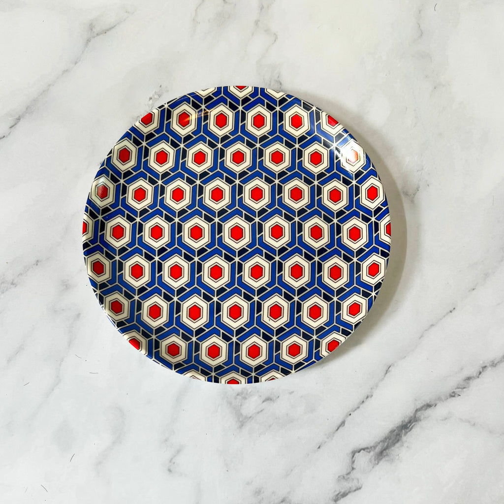 Dessert Plates  Cubic Print  (Set of 2)