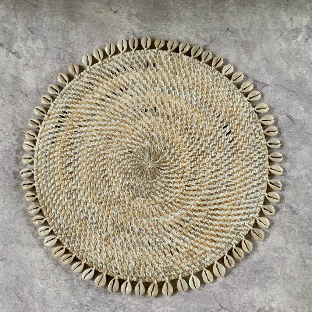 Shell Rattan Ivory Placemats