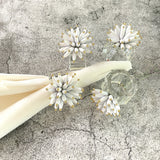 Bloom White Napkin Rings (Set of 4)