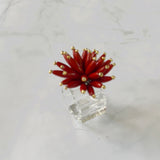 Bloom Red Napkin Rings (Set of 4)