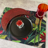 Crescent Moon Shape Red Plates