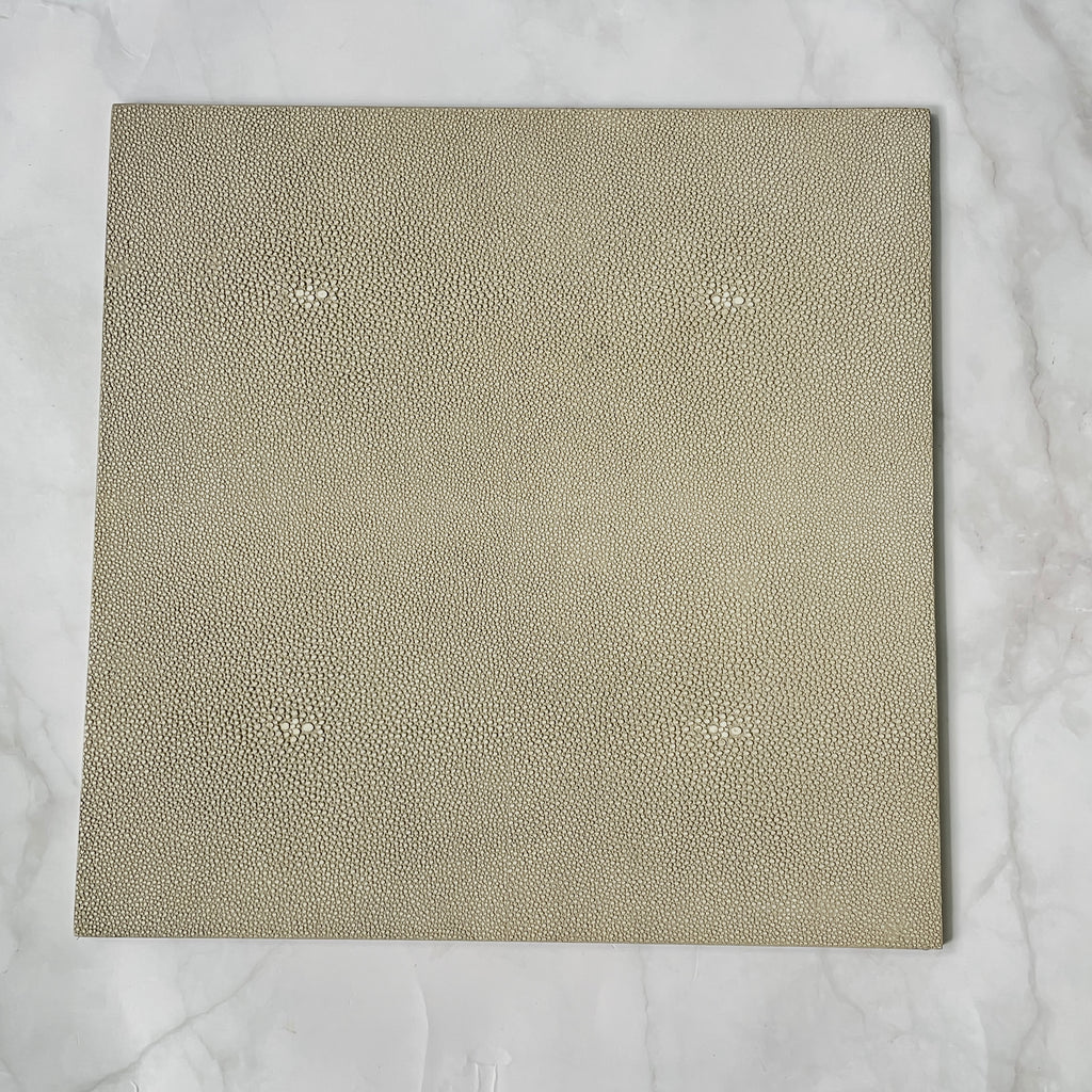Faux Shagreen Taupe Square Placemat (Set of 4 )
