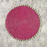 Shell Rattan Pink Placemats