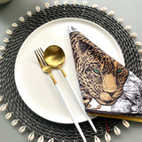 Shell Rattan Black Placemats