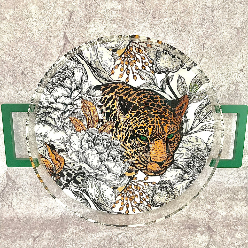 Leopard Round Tray