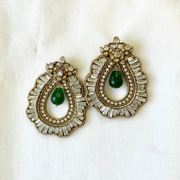 Deco Emerald  Earrings