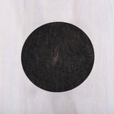 Faux Shagreen Trivets Black, tye tye, singapore, table mat, tablemat, placemat, dining mat, colour, plain colour, design, round, 