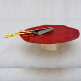 Shell Cake Stand with gold rim