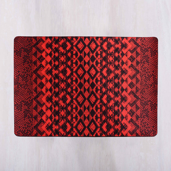 Red Snakeskin Print Placemats (Set of 4)