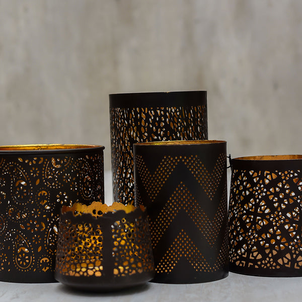 Hurricane Candle Holders (set of 5)