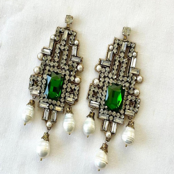 Deco emerald  Earrings