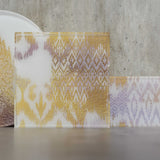 Acrylic Ikat White and Gold Square Tray(S)